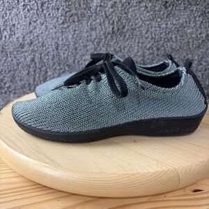 Arcopedico LS Shocks Sneaker Women 7.5 Gray Knit Comfort Shoe Made in Portugal